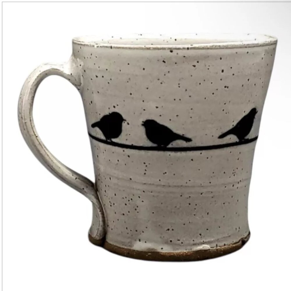 Red Bison Studio Pottery Mug THREE LITTLE BIRDS Wyoming Stoneware